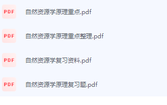 自然资源学原理期末考试复习重点总结-三号教学楼网站~创造一个奇迹