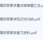 国际贸易学期末考试复习重点总结-三号教学楼网站~创造一个奇迹