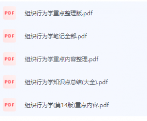 组织行为学期末考试复习重点总结-三号教学楼网站~创造一个奇迹