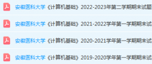 安徽医科大学计算机 基础期末考试试卷真题-三号教学楼网站~创造一个奇迹