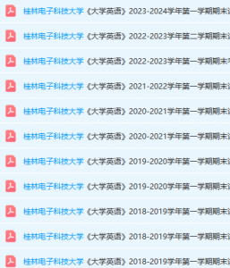 桂林电子科技大学英语期末考试试卷真题-三号教学楼网站~创造一个奇迹