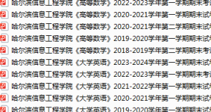 哈尔滨信息工程学院期末考试试卷真题（办理会员后可获取）-三号教学楼网站~创造一个奇迹